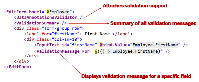 blazor edit form validation